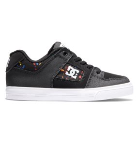 Buty Sznurowane Dziecięce DC Pure Elastic Koronkowe Czarne | 71850VJAR