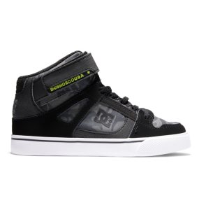 Buty Sznurowane Dziecięce DC Pure High Elastic Koronkowe High Tops Czarne | 82439IUVL