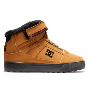 Buty Sznurowane Dziecięce DC Pure Winterized Brązowe Czarne | 10239MNOT