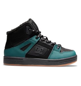 Buty Sznurowane Dziecięce DC Pure Winterized Ciemny Zielone | 59860YGEJ