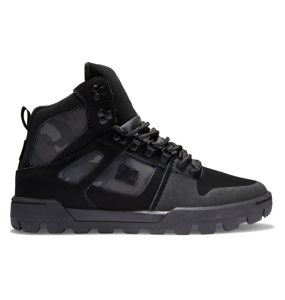 Buty Zimowe Męskie DC Pure High Tops Nieprzemakalne Czarne Szare | 54283BMDL