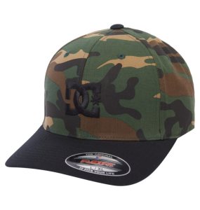 Czapki Dziecięce DC Cap Star Flexfit Camo Czarne | 49831AMHB
