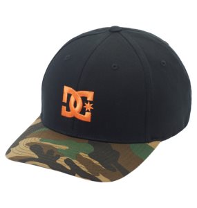Czapki Męskie DC Cap Star Seasonal Flexfit Czarne Pomarańczowe | 14957IYBK