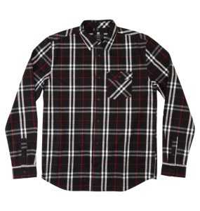 Koszule Męskie DC Marshal Long Sleeve Czarne Czerwone | 92046DZLU