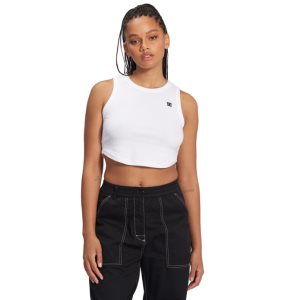 Koszulki Damskie DC Crop Tank Top Białe | 10632PRSO