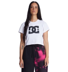 Koszulki Damskie DC Star Cropped Białe | 08763FGZI