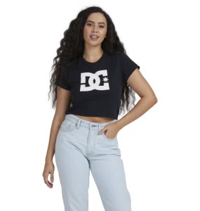 Koszulki Damskie DC Star Cropped Czarne | 06249KHIS