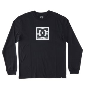 Koszulki Męskie DC Square Star Long Sleeve Czarne | 63185YRSA