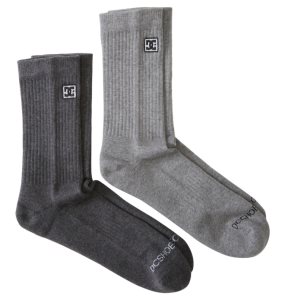 Skarpety Męskie DC 2-Pack Crew Głęboka Szare | 24368MYXT