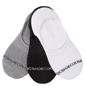 Skarpety Męskie DC Liner 3-Pack No-Show Szare Kolorowe | 73489WIYM