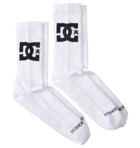 Skarpety Męskie DC Star 2-Pack Crew Białe | 59783KIYE