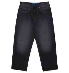 Spodnie Męskie DC Worker Baggy Organic Baggy Fit Jeans Czarne Niebieskie | 29350YOQW