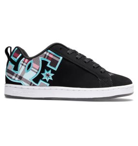 Trampki Damskie DC Court Graffik Czarne Niebieskie | 58632UDPA