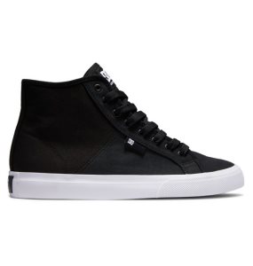 Trampki Męskie DC Manual HI High Tops Refibra Czarne Białe | 24109UZYJ