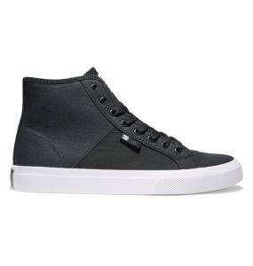 Trampki Męskie DC Manual HI Płócienne High Tops RIPSTOP Czarne | 63084IPVJ