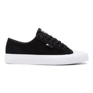 Trampki Męskie DC Manual RT S Zamszowe Skate Czarne Białe | 73289PBGS