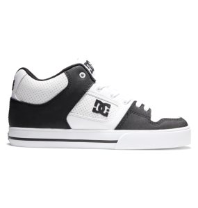 Trampki Męskie DC Pure MID Białe Czarne Białe | 89163BMNP