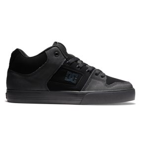 Trampki Męskie DC Pure MID Czarne Czarne | 49276BQPN